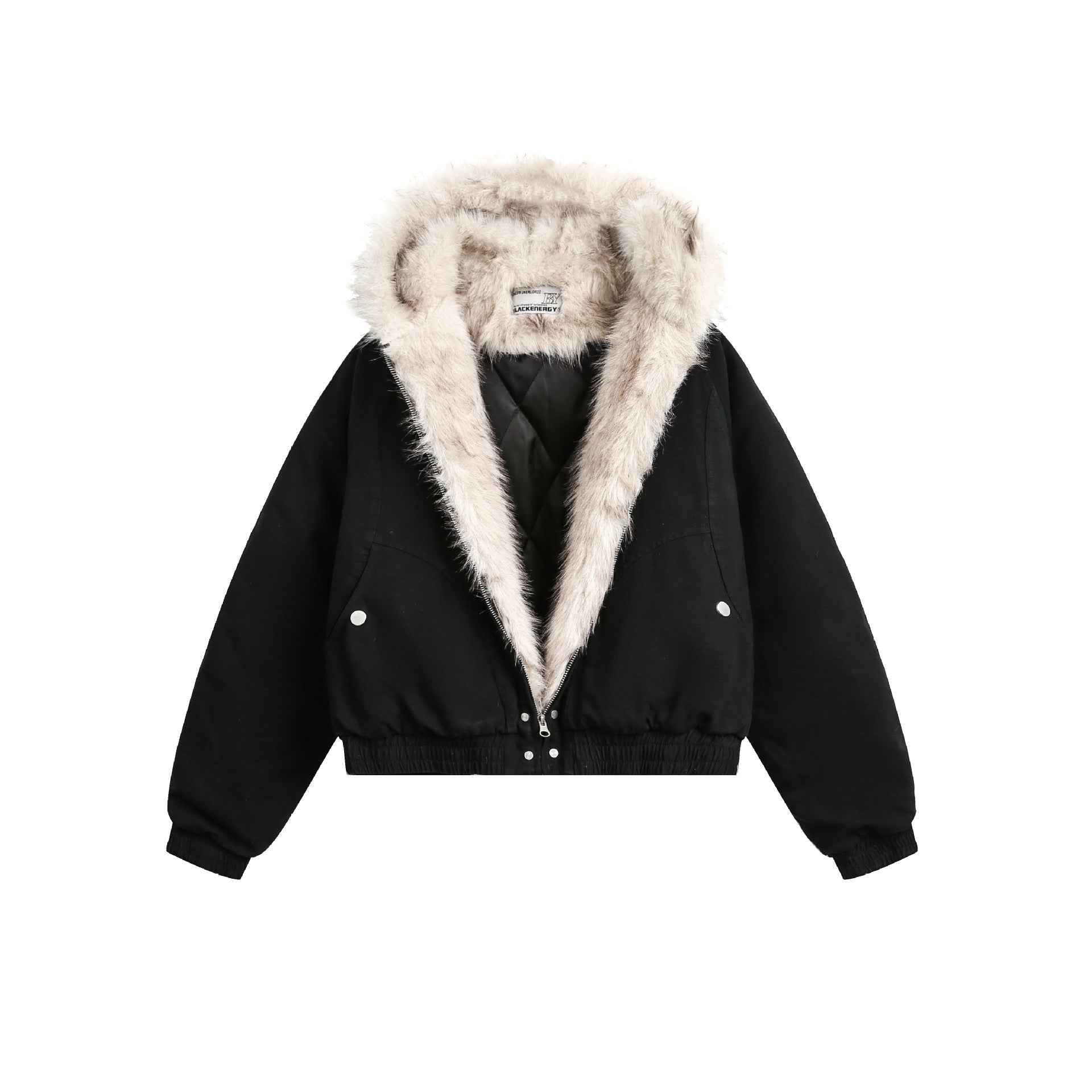 Spliced Fur | Hooded Quilted Jacket