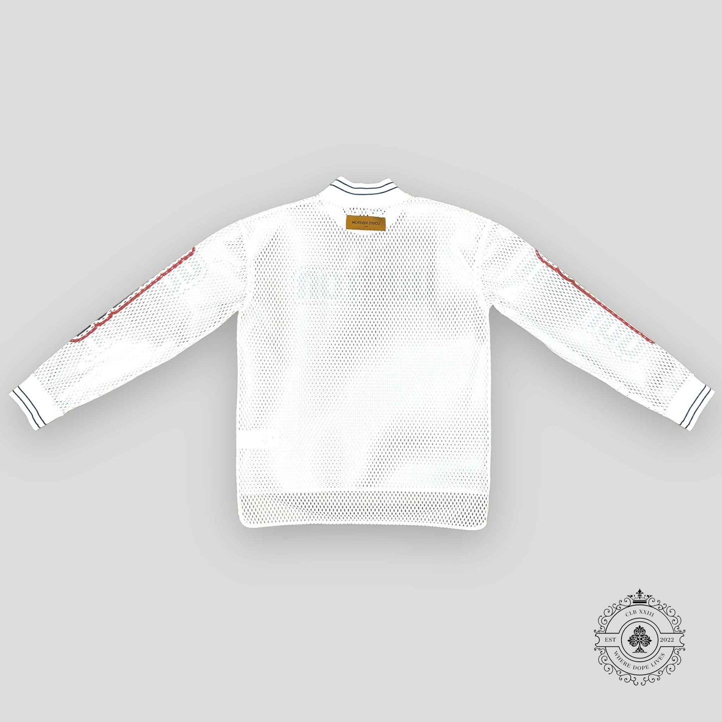 Louis Vuitton Graphic Mesh Long-Sleeved T-Shirt in White