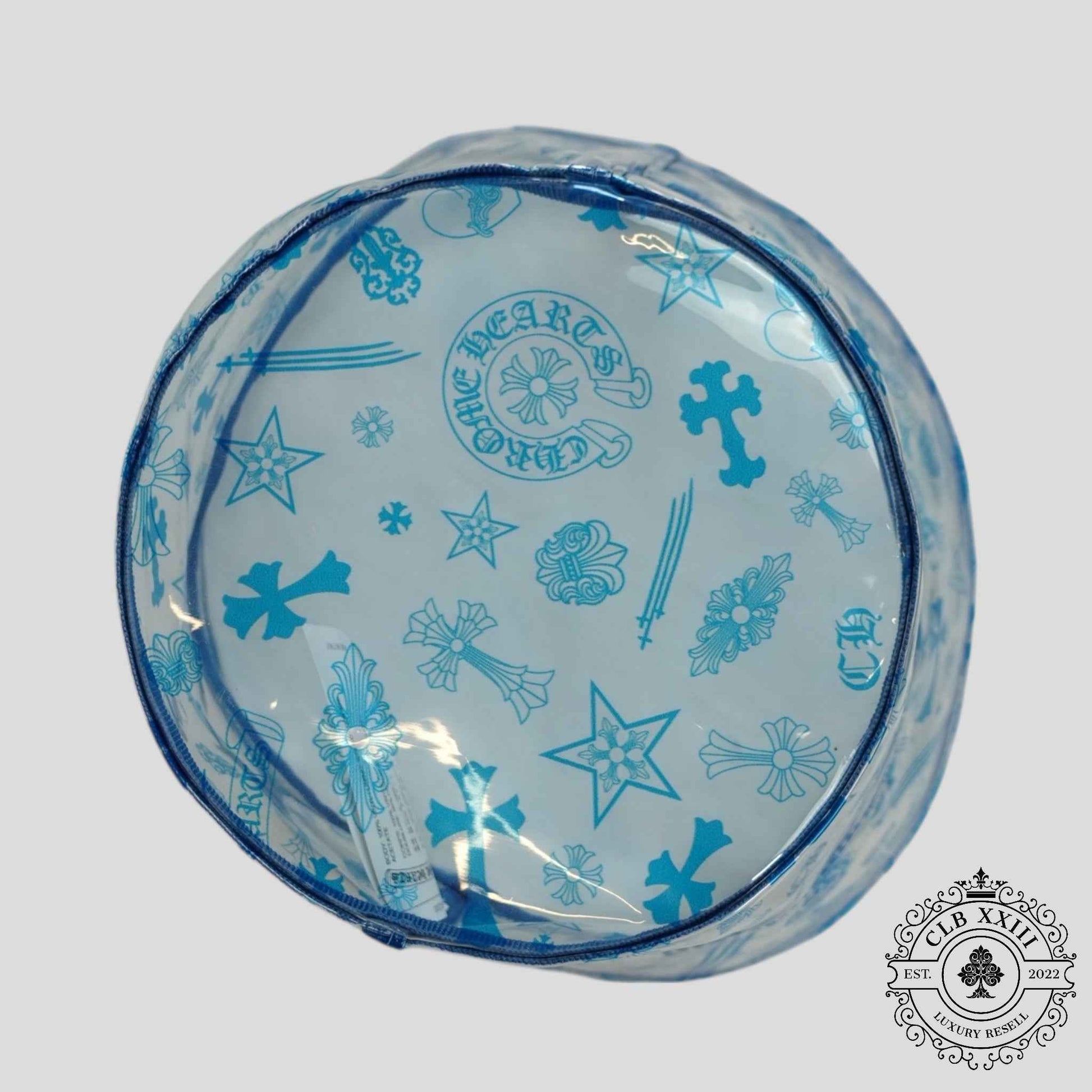 Chrome Hearts Transparent Bucket Hat in Clear/Blue