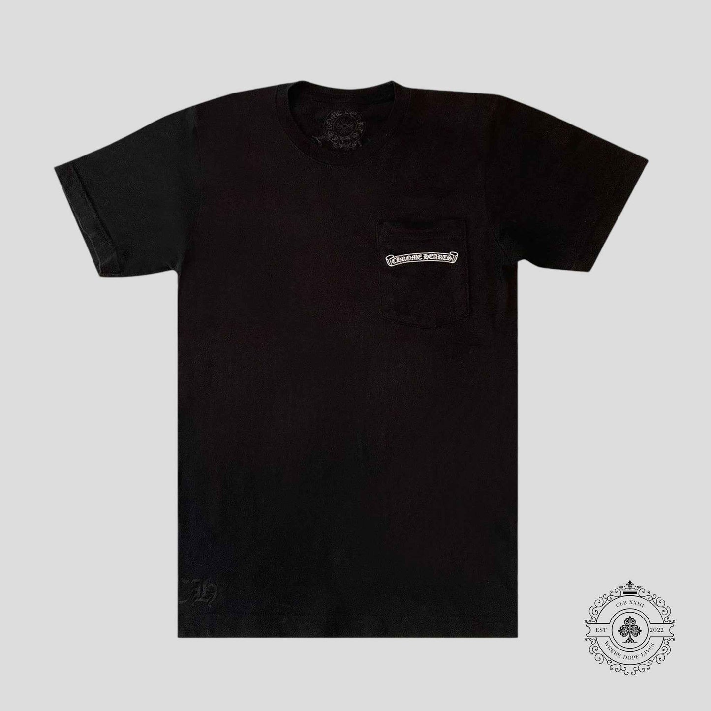 Chrome Hearts Vertical Logo Pocket Tee in Black