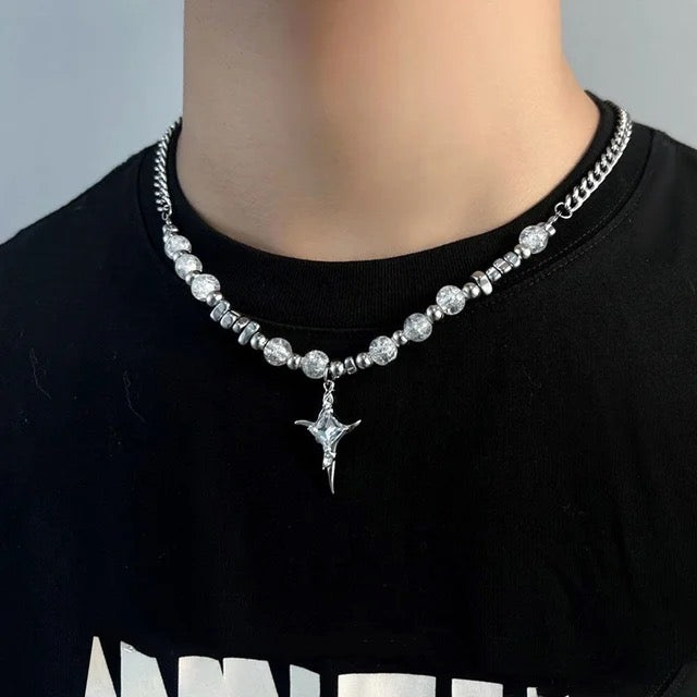 Celestial Eternity Glass Pearl Necklace