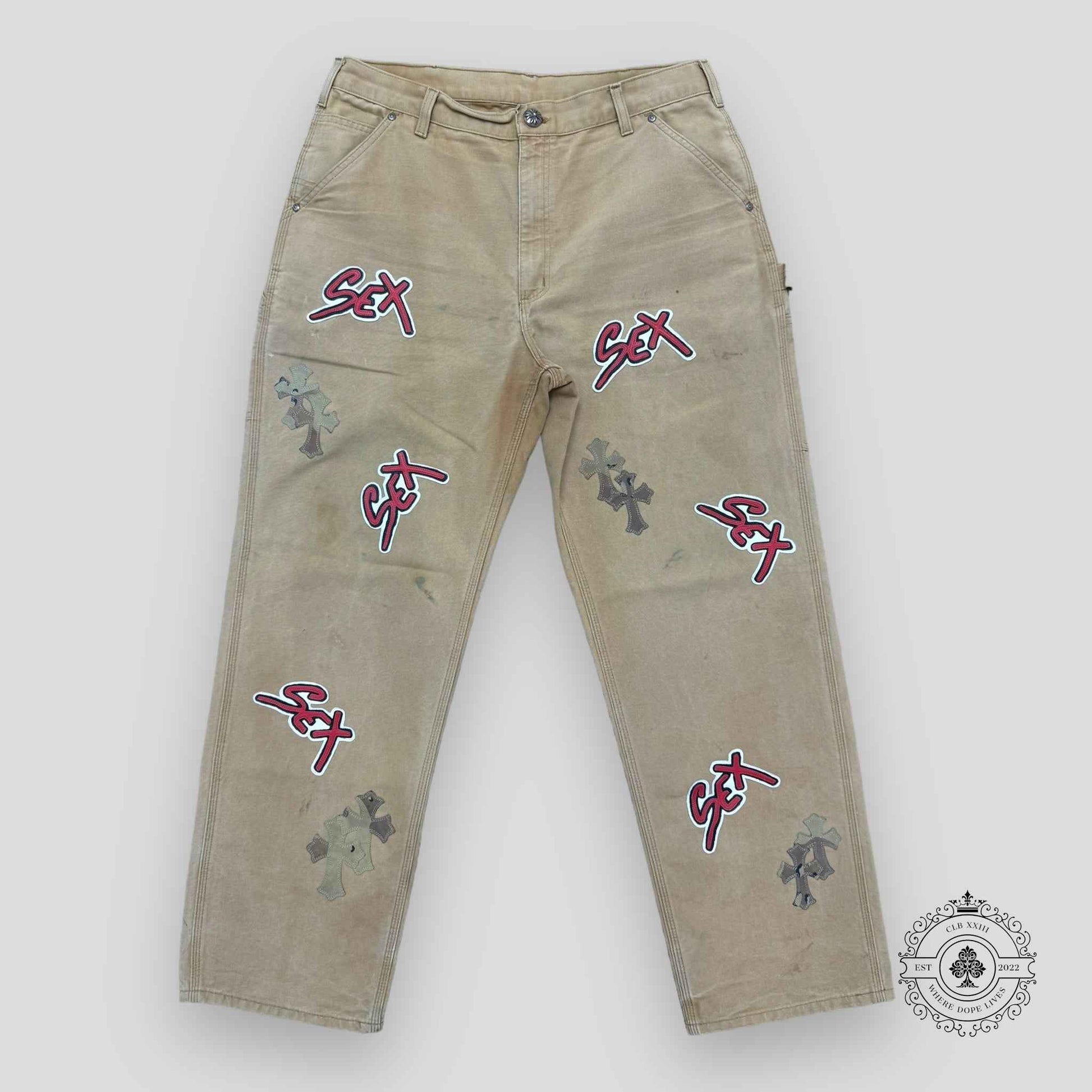 Chrome Hearts Sex Records Patch Carpenter Pants