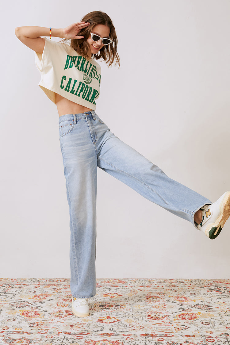 Coney Island Whitefish High Rise Wide Jeans HJ007 - JUSTLUXURY