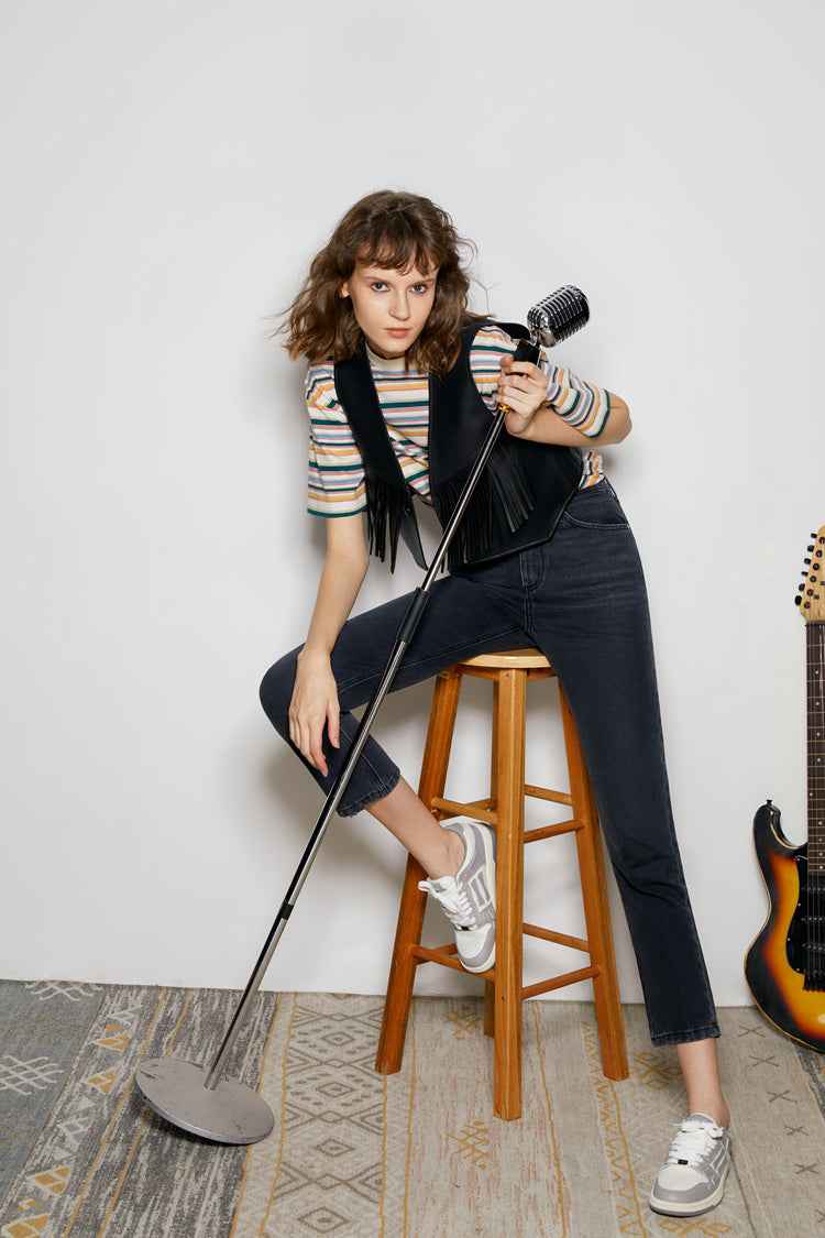 Chelsea High Rise Straight Crop Jeans HJ005 [FINAL SALE]