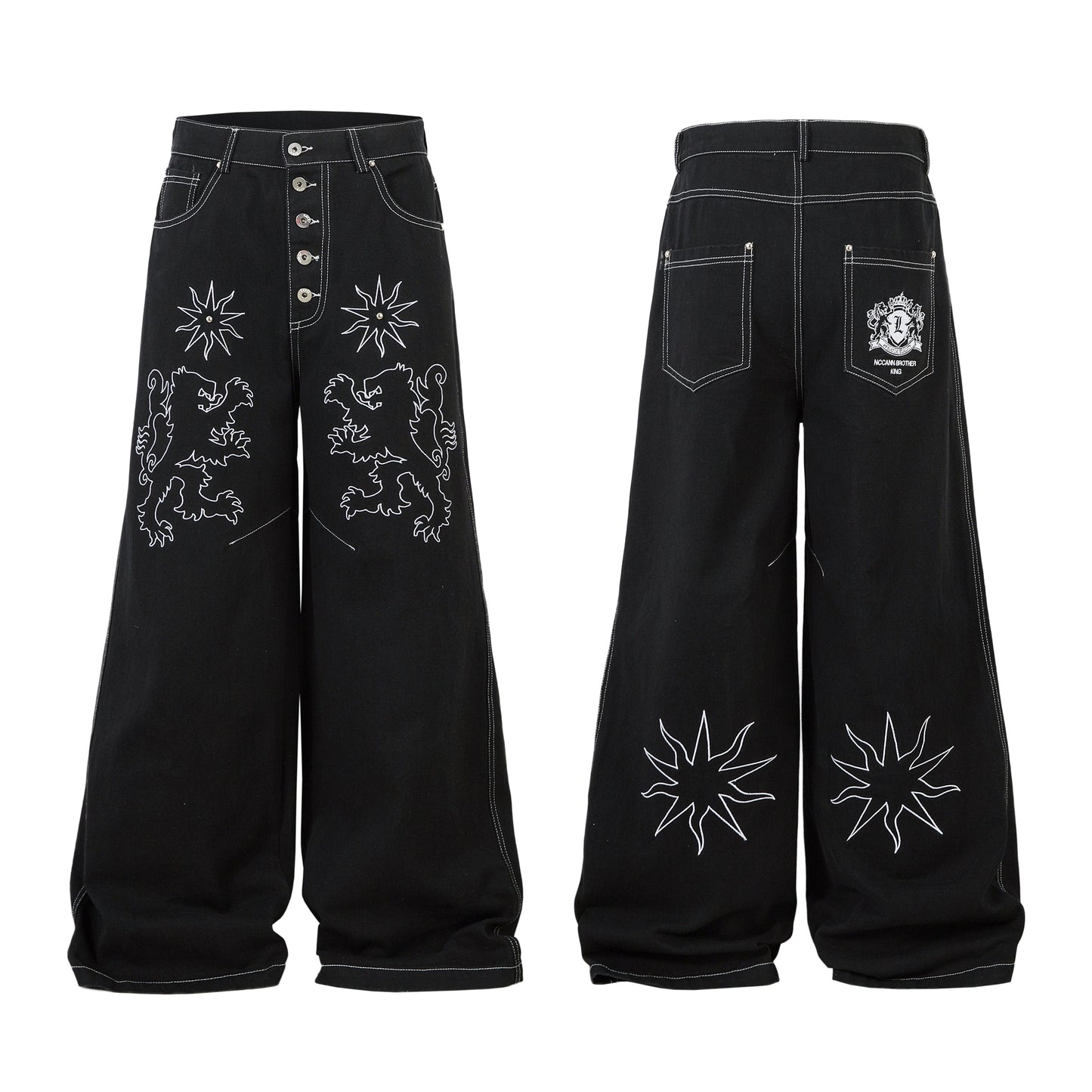 Royal Sigil Embroidery | Denim Jeans