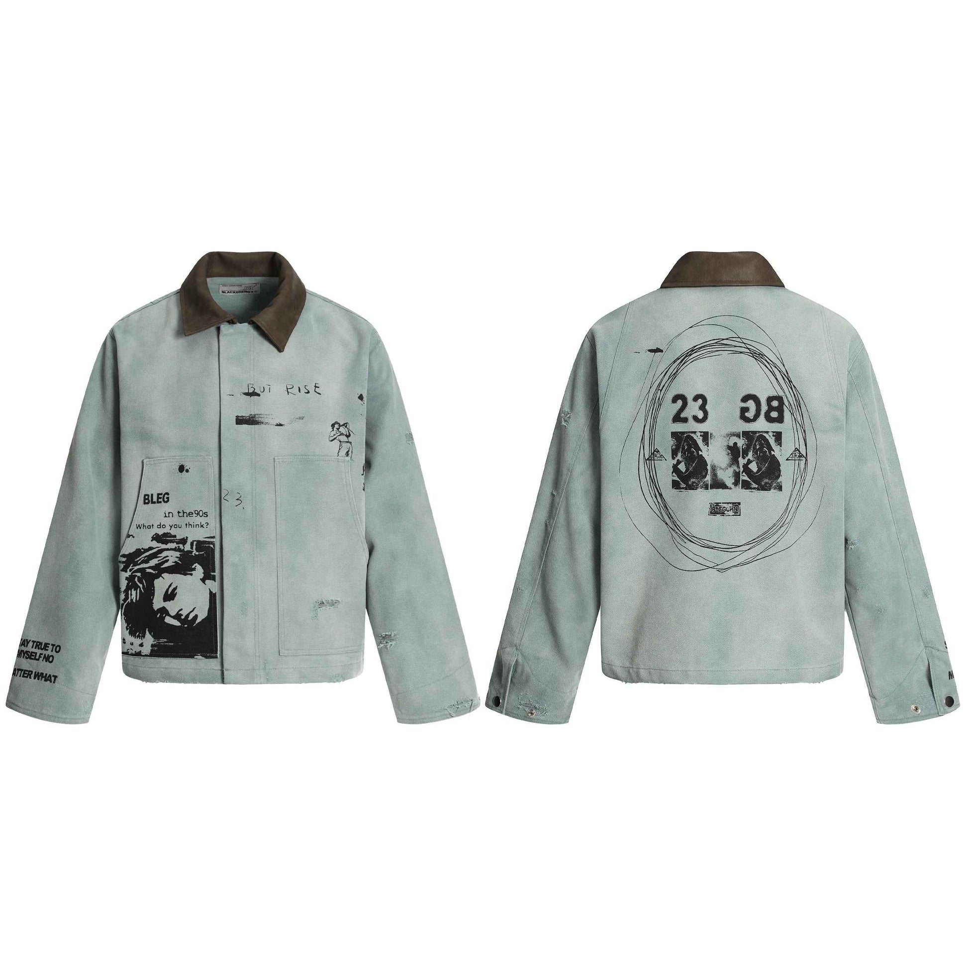 Retro Sketch Print | Detroit Jacket