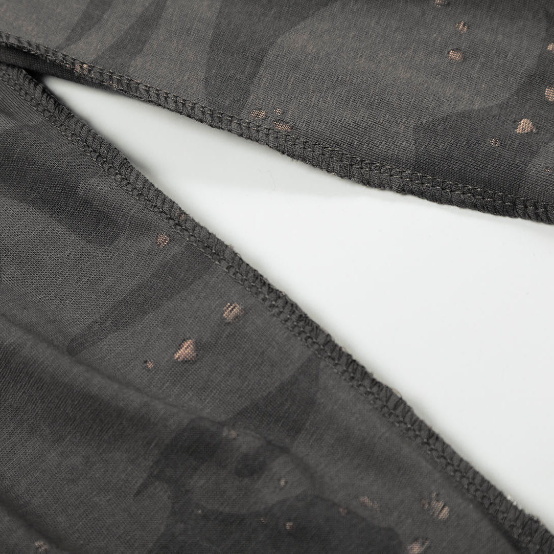 Shadow Camo Raw Neck Long Sleeve T-shirt