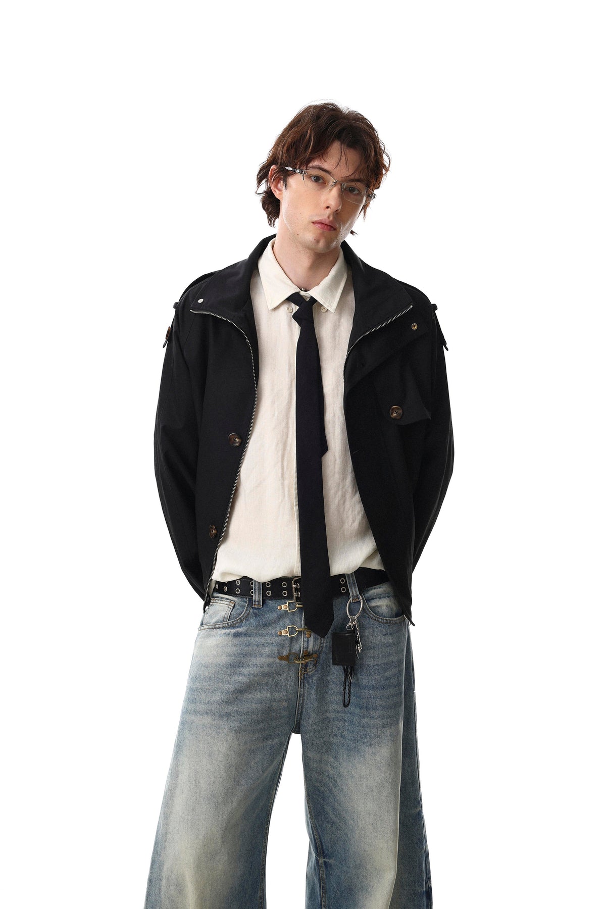Strapline High-Neck Utility Jacket
