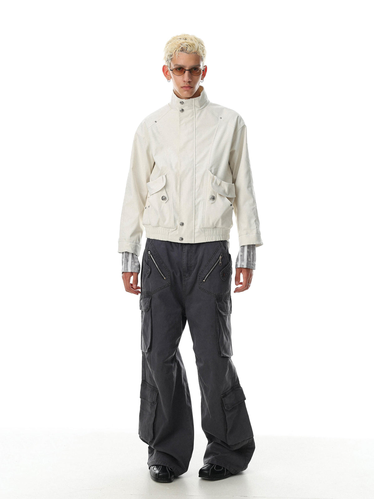 Apex High-Neck Cargo Bomber Jacket