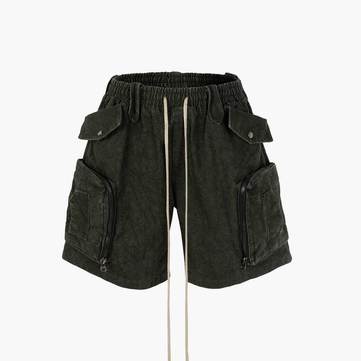 Heavy Tie Dye Multi Pockets Washed Shorts