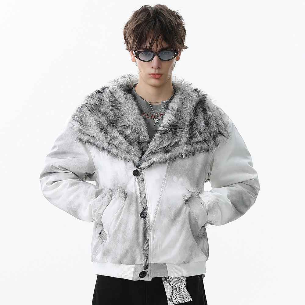 Faux-Fur Panel | Asymmetric Winter Jacket