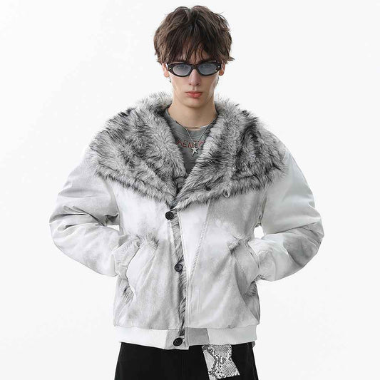 Faux-Fur Panel | Asymmetric Winter Jacket
