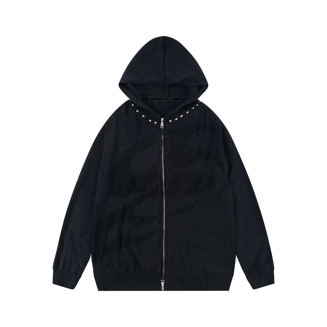 Rebel Edge Studded Hoodie