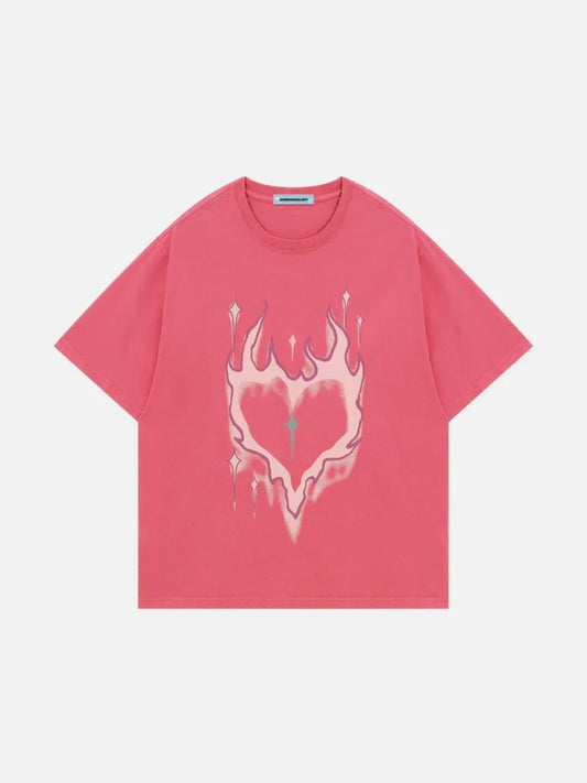 T-Shirt Heart Flame