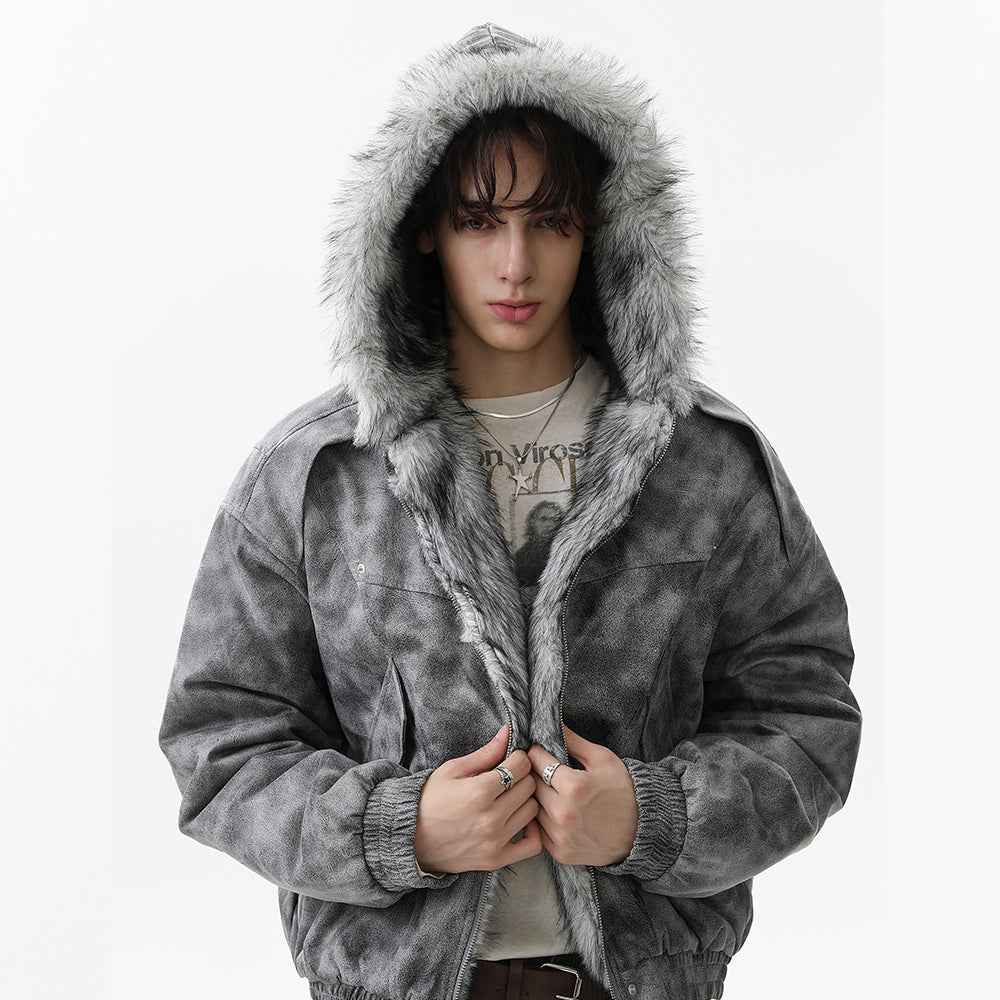 Distressed Washed | Hooded Oversized Jacket