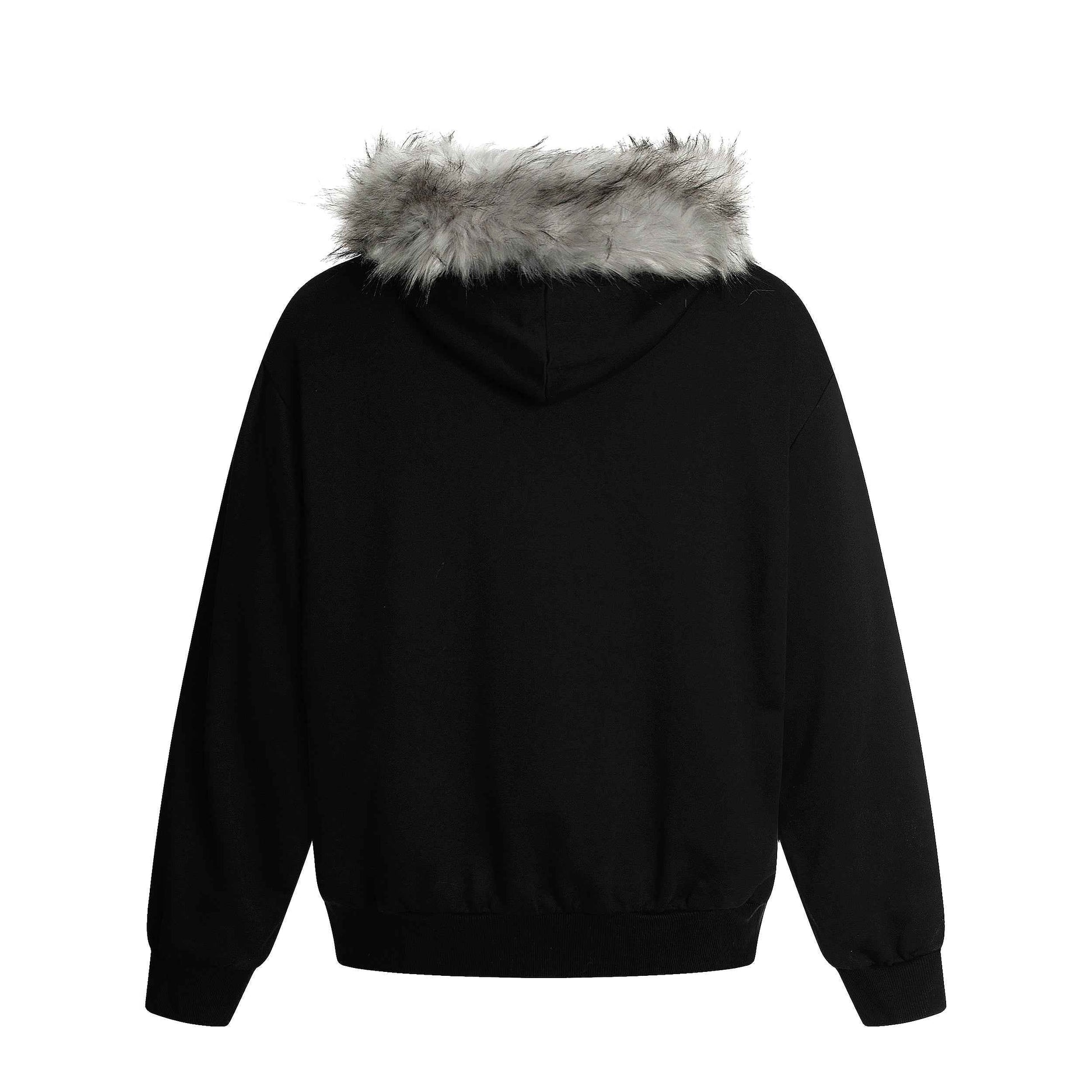 Gothic Fur Collar | Zip Up Hoodie