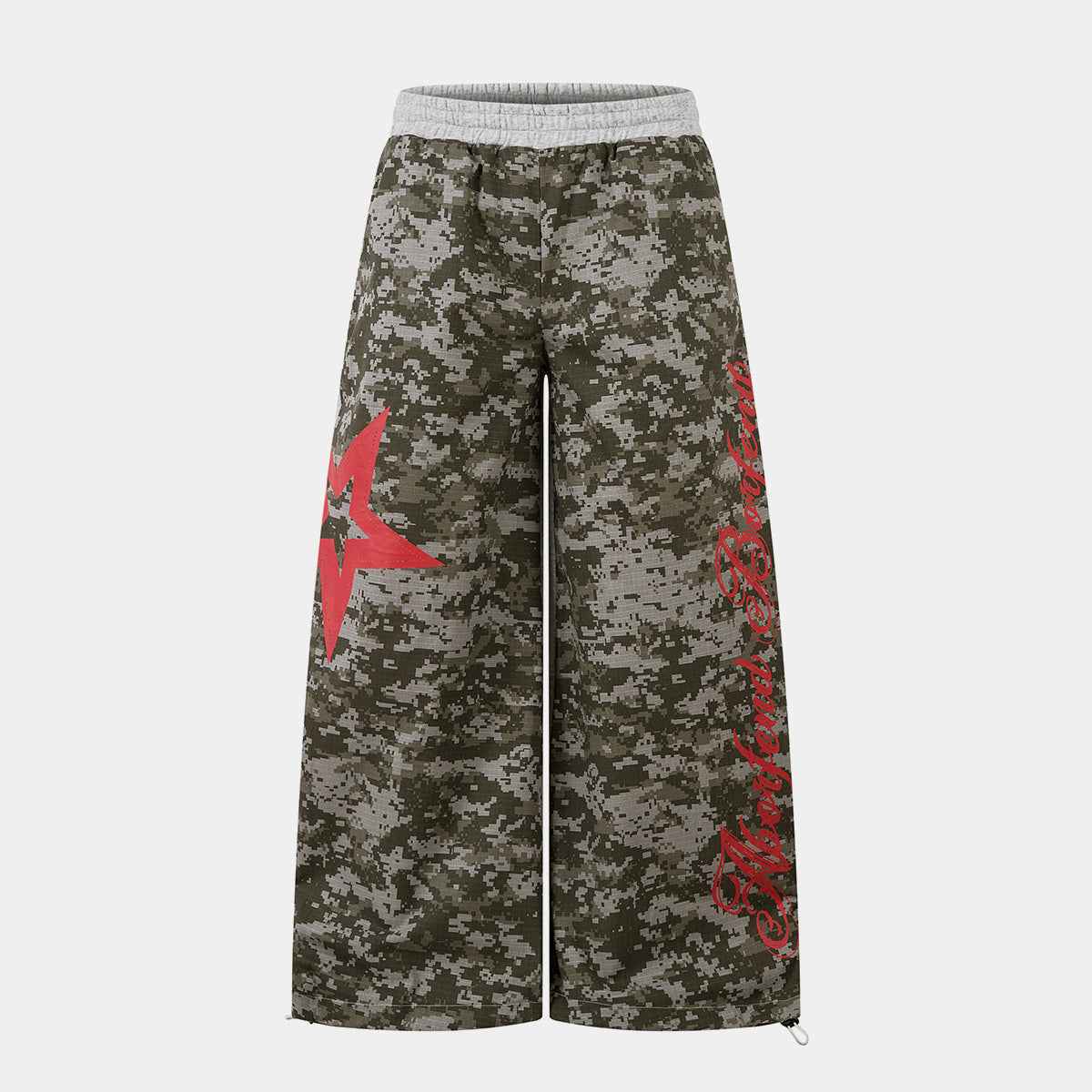 Vintage Print Sweatpants | Loose Fit Drawstring Streetwear Trousers