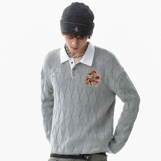 Academy Embroidered | Knit Polo Shirt