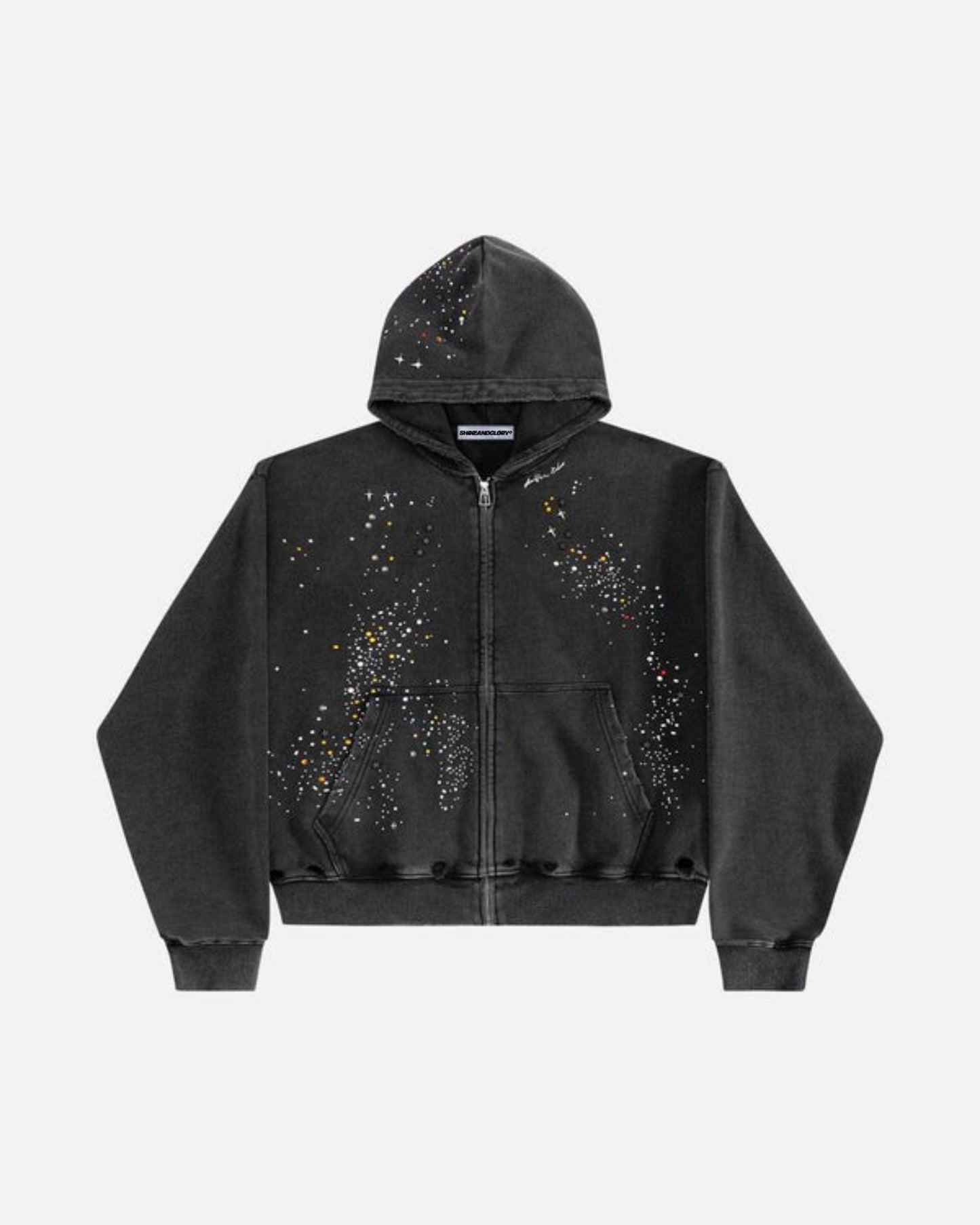 Zip Up Hoodie Rhinestone