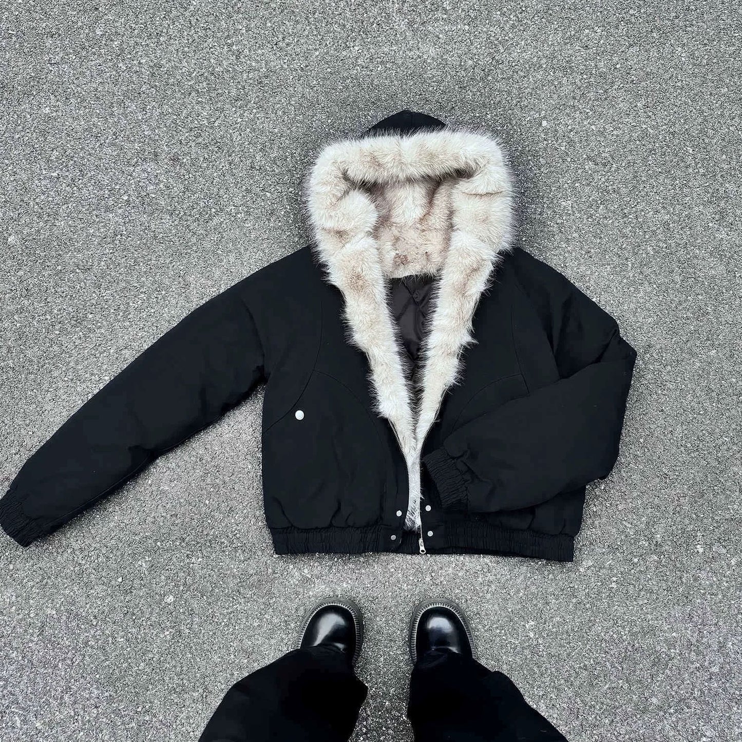 Spliced Fur | Hooded Quilted Jacket