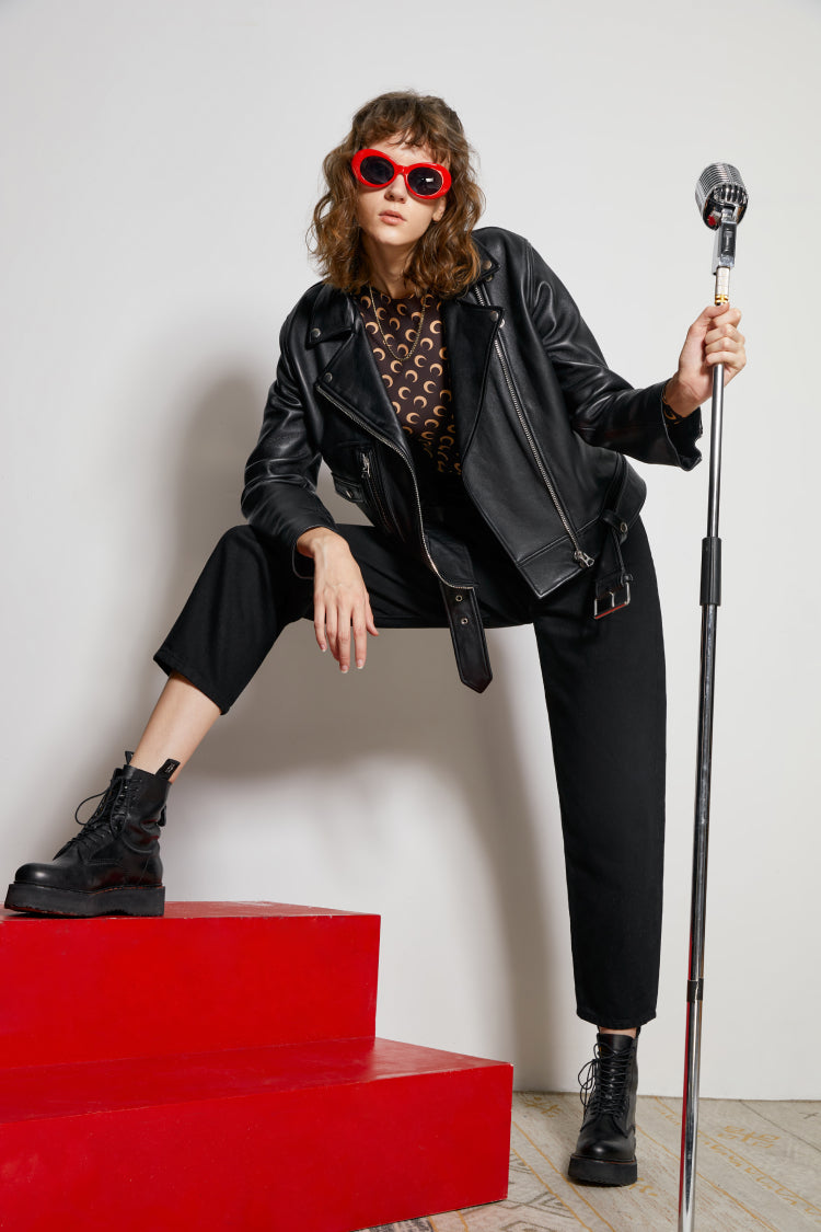 Queens Of Noise High Rise Barrel Jeans HJ026 [FINAL SALE] - JUSTLUXURY