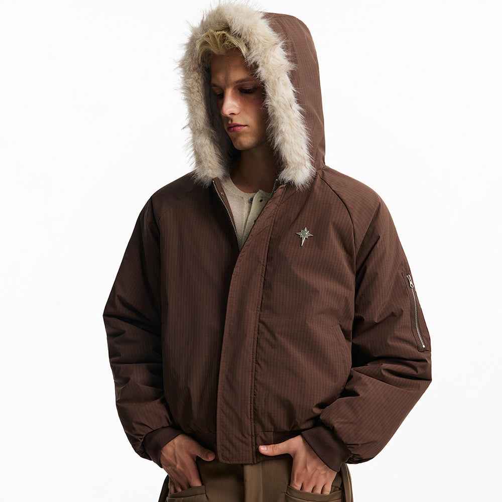 Star Rivets| Padded Bomber Jacket