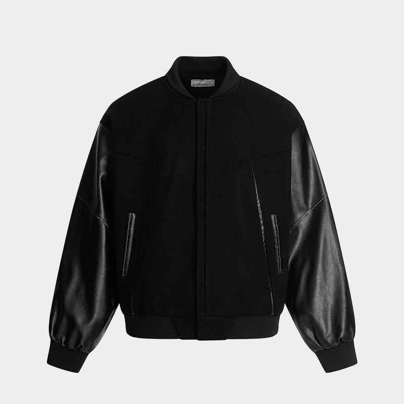 Retro Streetwear Outerwear | Vintage Leather Bomber Jacket