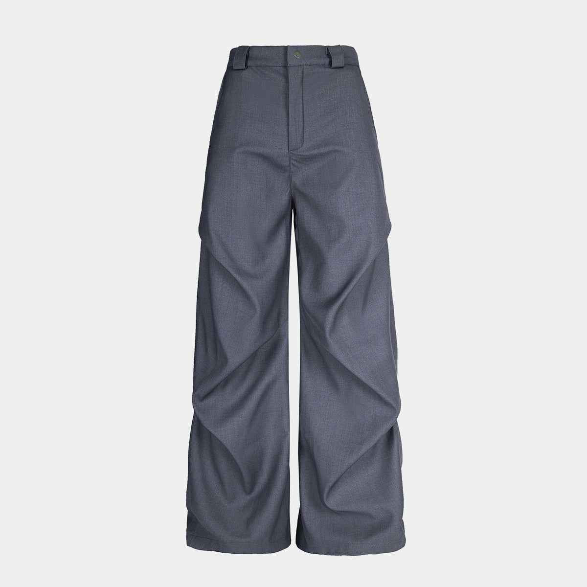 Pleated Casual Trousers | Adjustable Belt Streetwear Pants