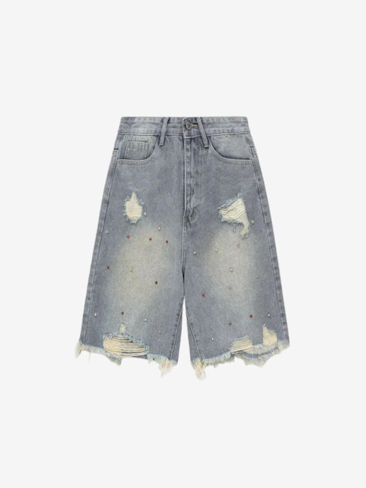 Denim Jorts Rhinestone