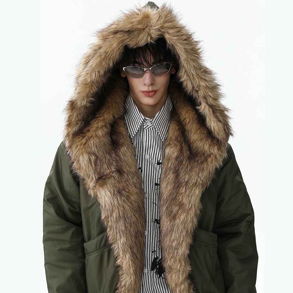 Vintage Fur-Lined | Cropped Winter Puffer