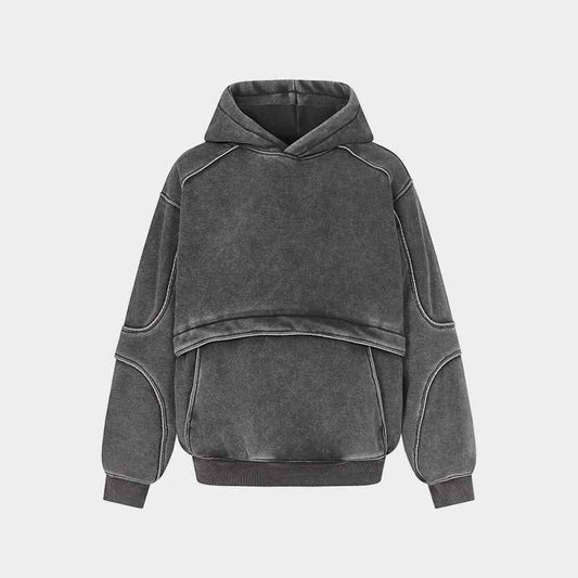 Retro Deconstructed | Patchwork Washed Hoodie