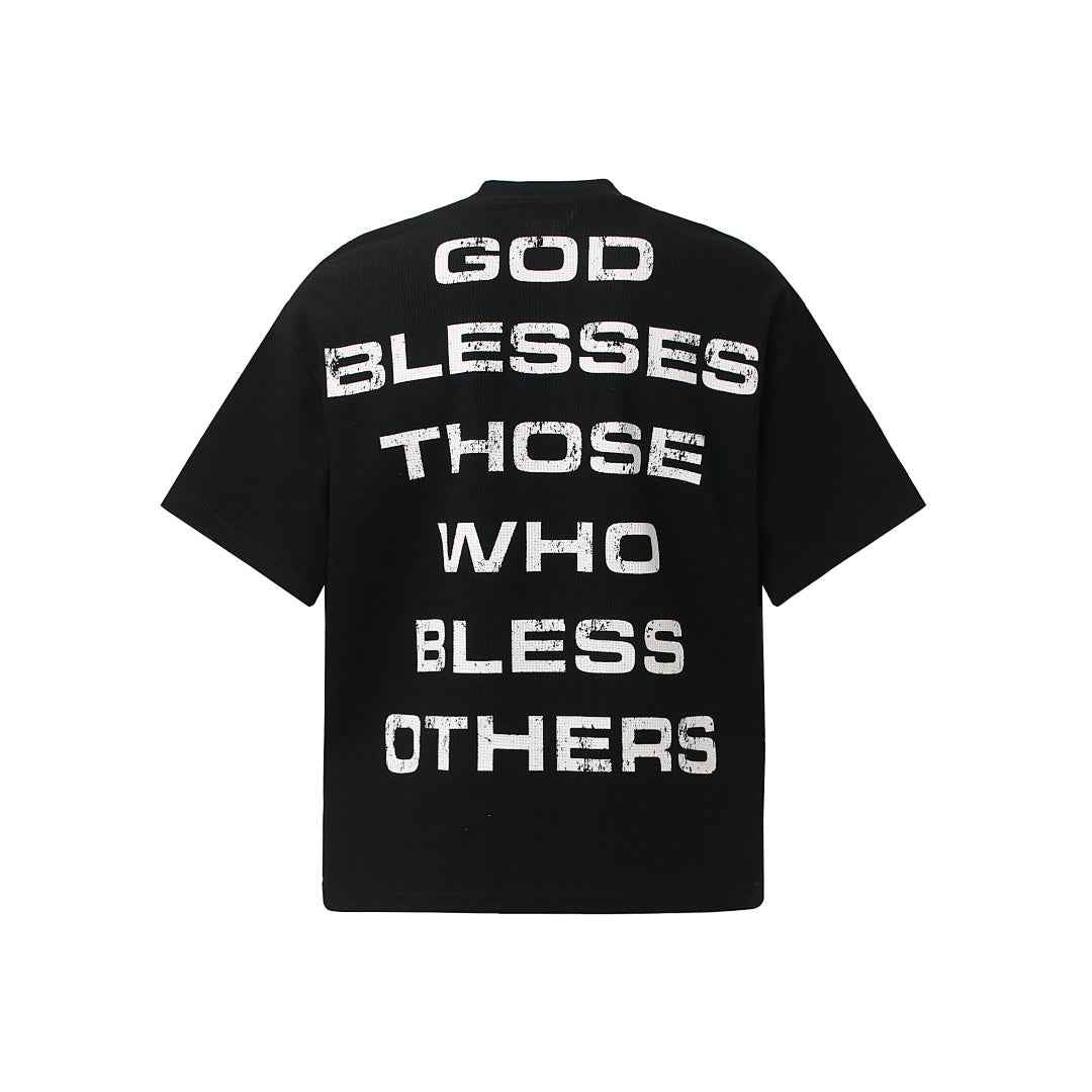 Oversized Red Cross Graphic Streetwear T-Shirt