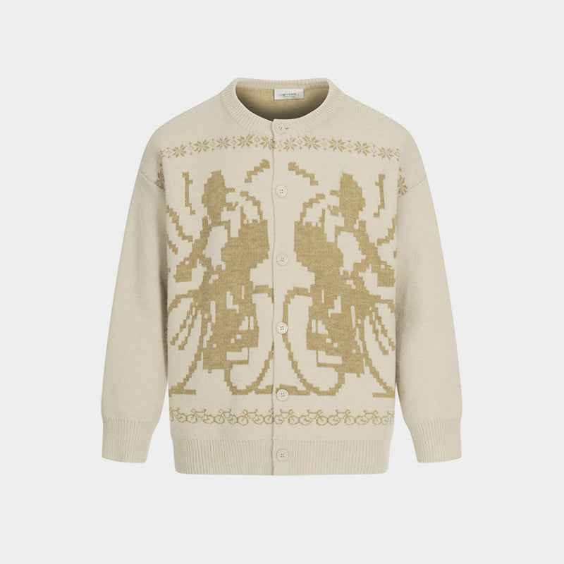 Cyclist Graphic | Knit Retro Cardigan