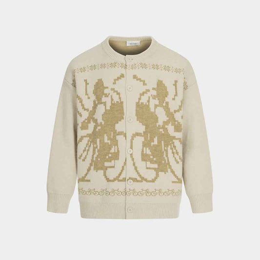 Cyclist Graphic | Knit Retro Cardigan