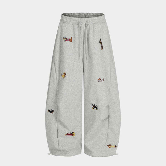 Doggy Embroidery | Dachshund Jogger Sweatpants