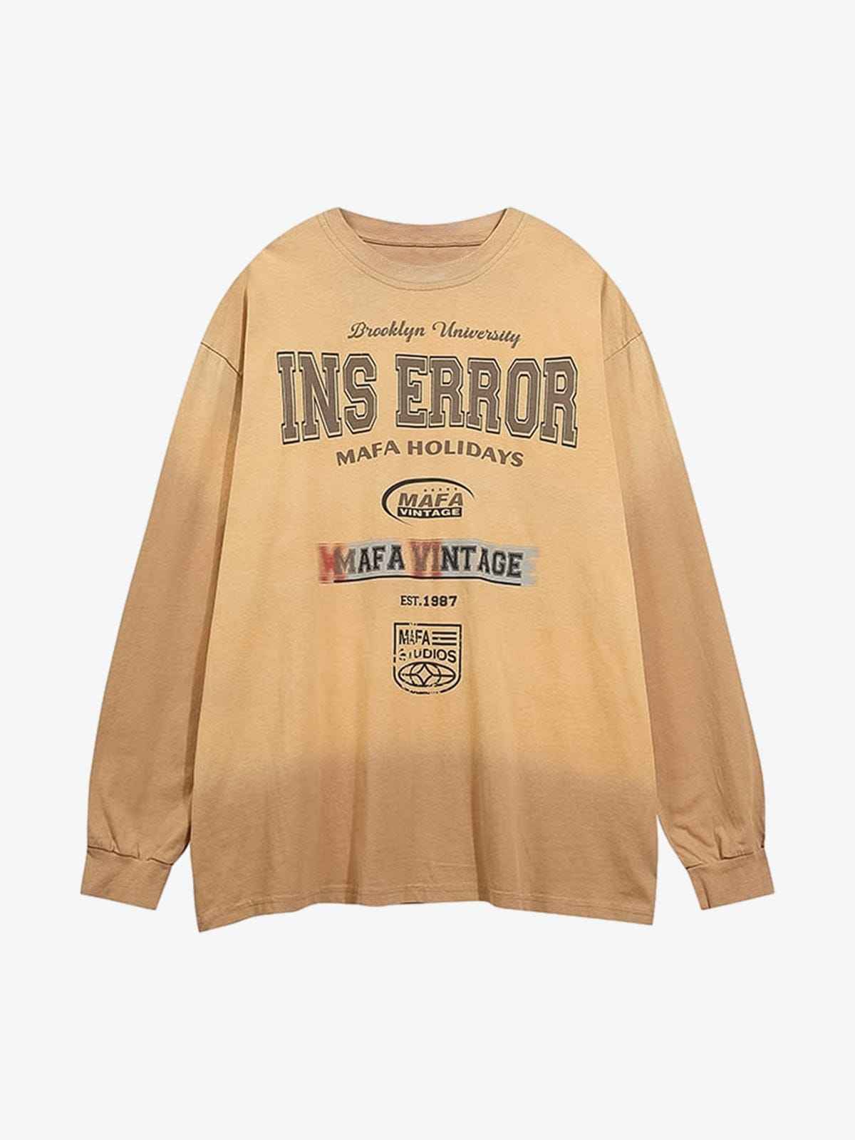 Long Sleeve Letter Fade