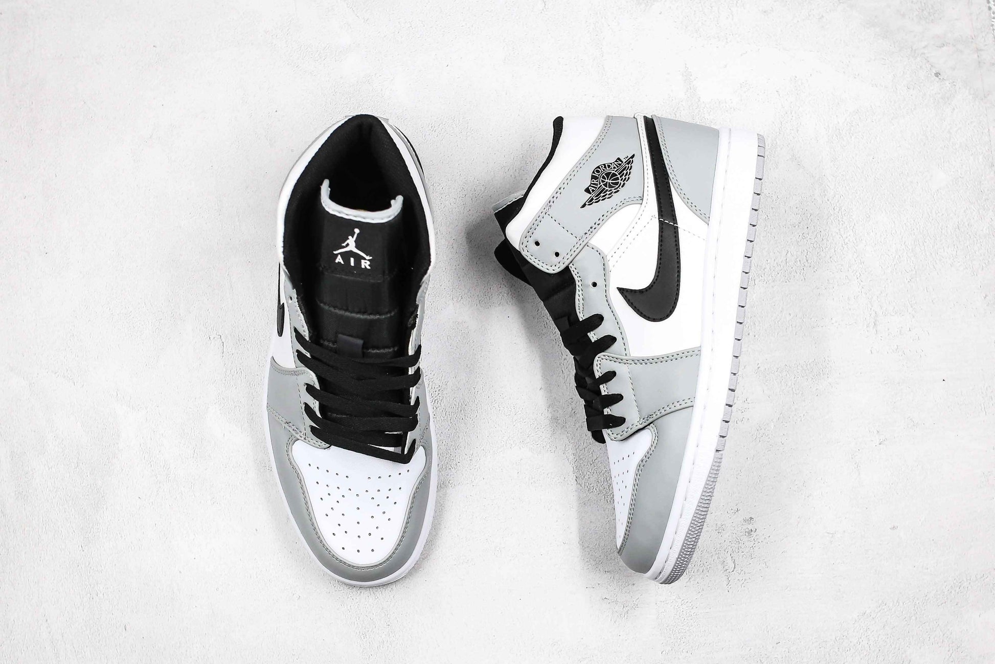 Custom Jordan 1 Mid Light Smoke Grey High Q SneakerNational