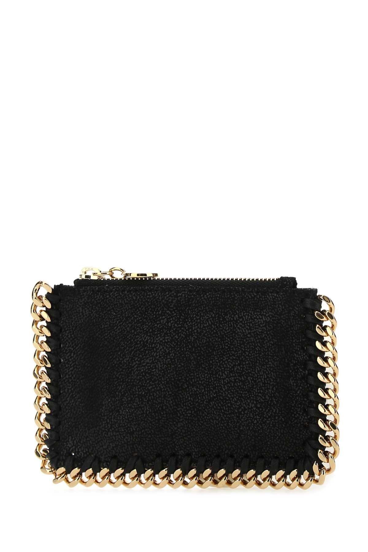 Stella Mccartney Women Black Shaggy Deer Falabella Card Holder