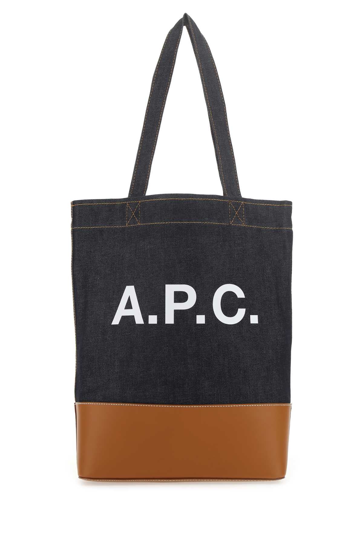 A.P.C. Men Dark Blue Denim Cohlo Handbag - JUSTLUXURY