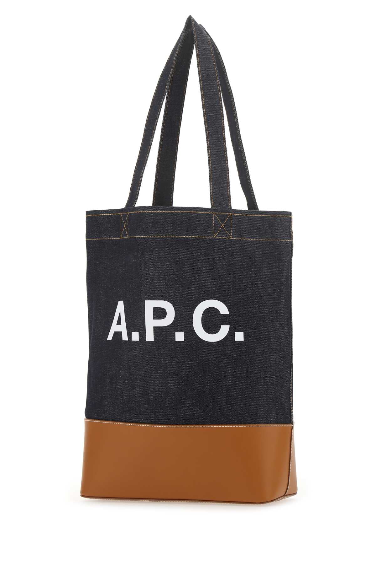 A.P.C. Men Dark Blue Denim Cohlo Handbag - JUSTLUXURY