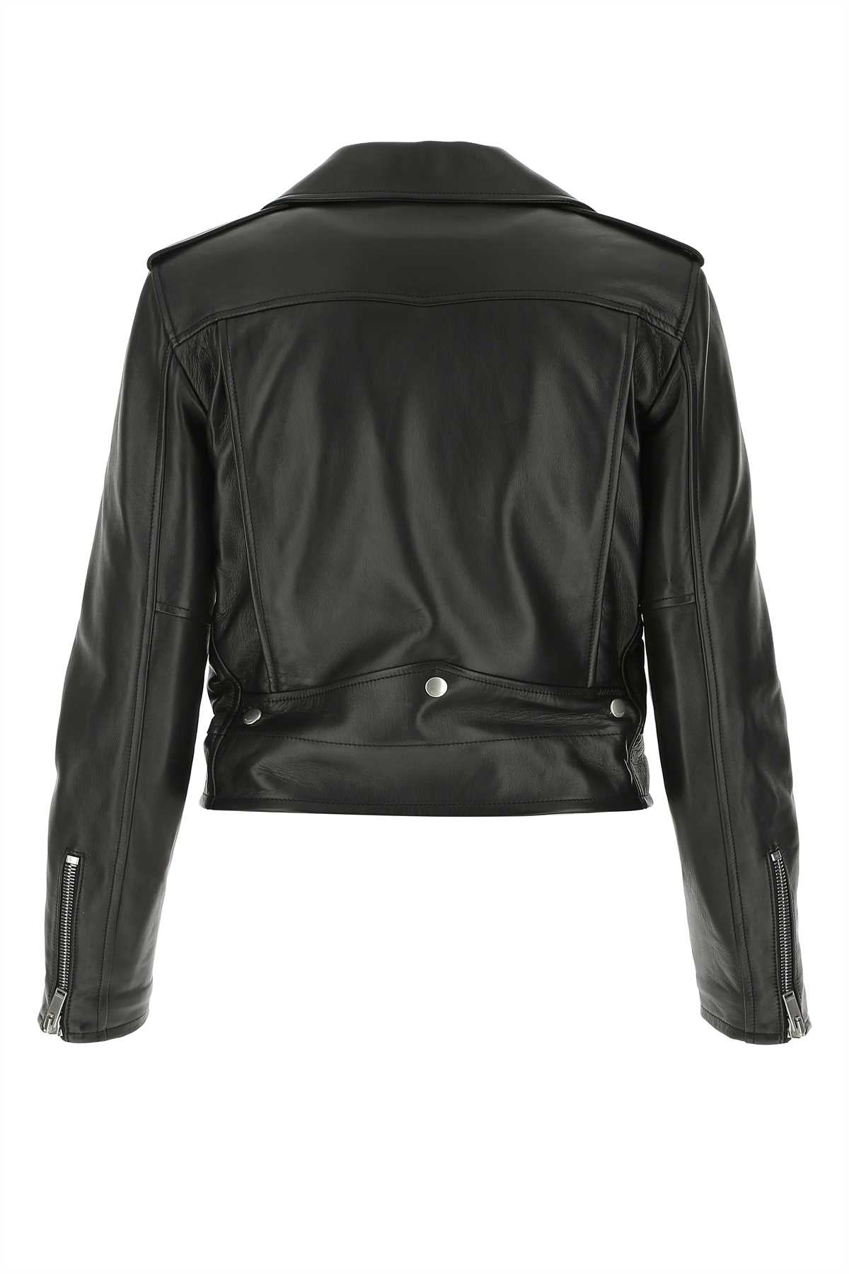Saint Laurent Women Black Nappa Leather Jacket