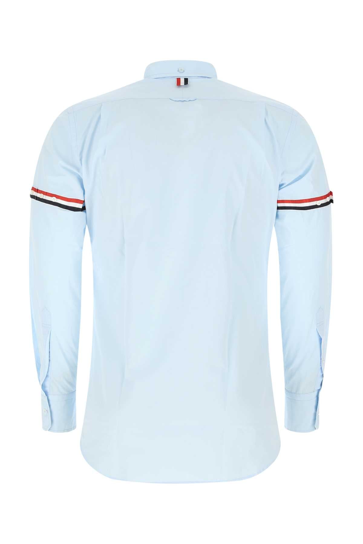 Thom Browne Men Powder Blue Cotton Shirt - JUSTLUXURY