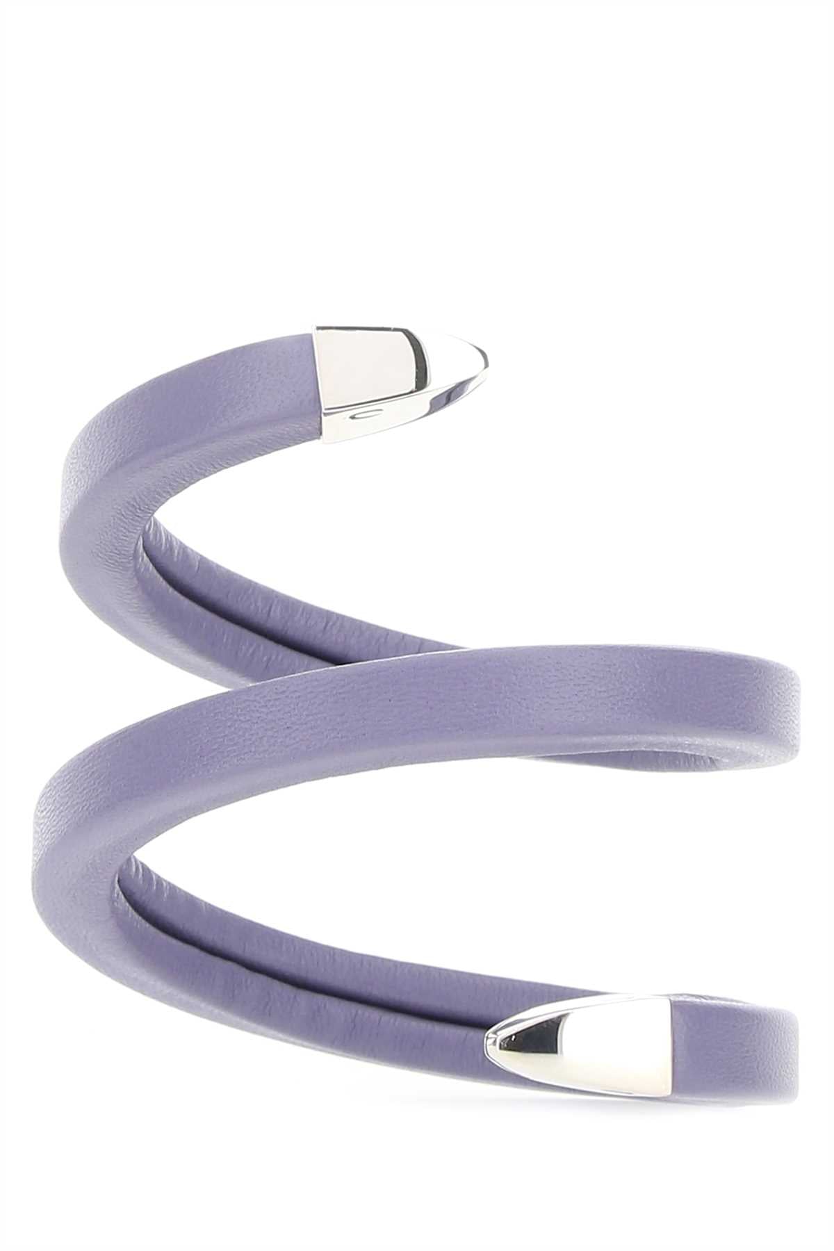 Bottega Veneta Women Lilac Nappa Leather Bracelet - JUSTLUXURY