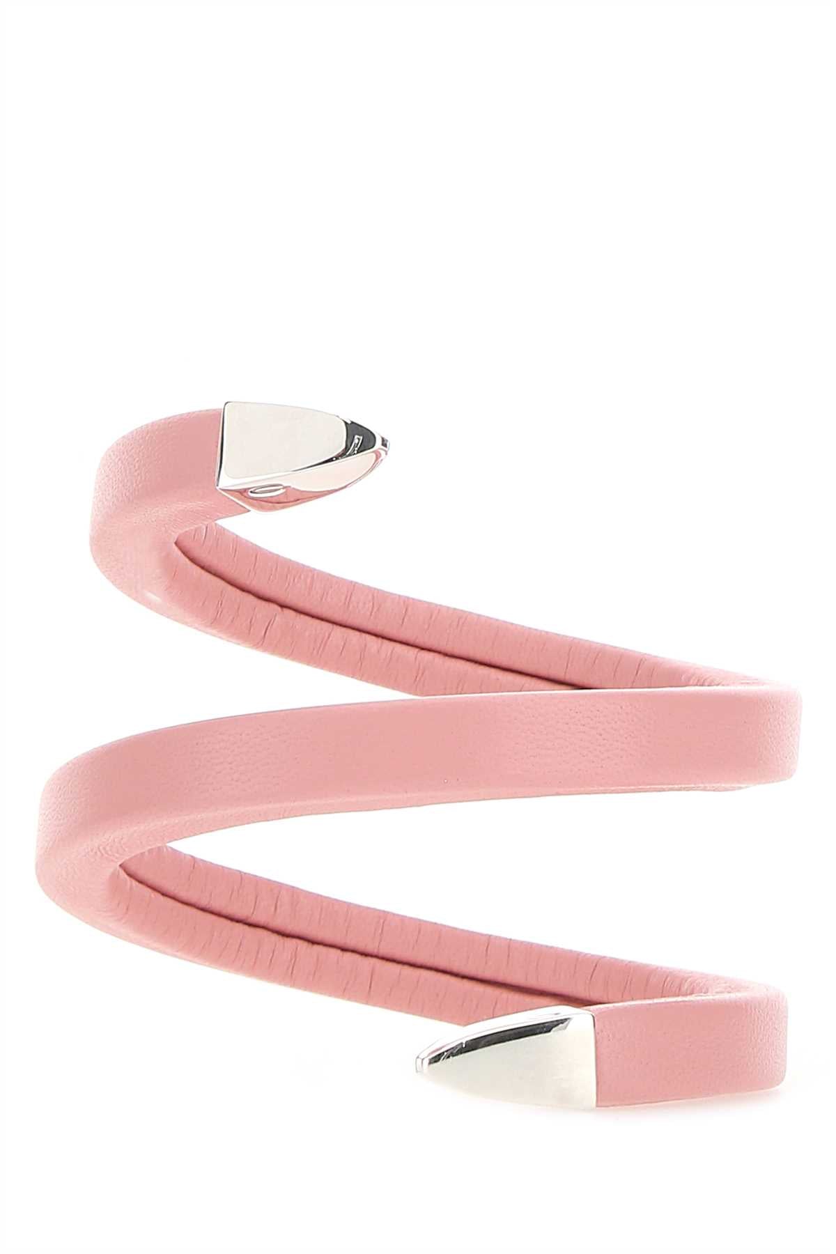 Bottega Veneta Women Pink Nappa Leather Bracelet - JUSTLUXURY