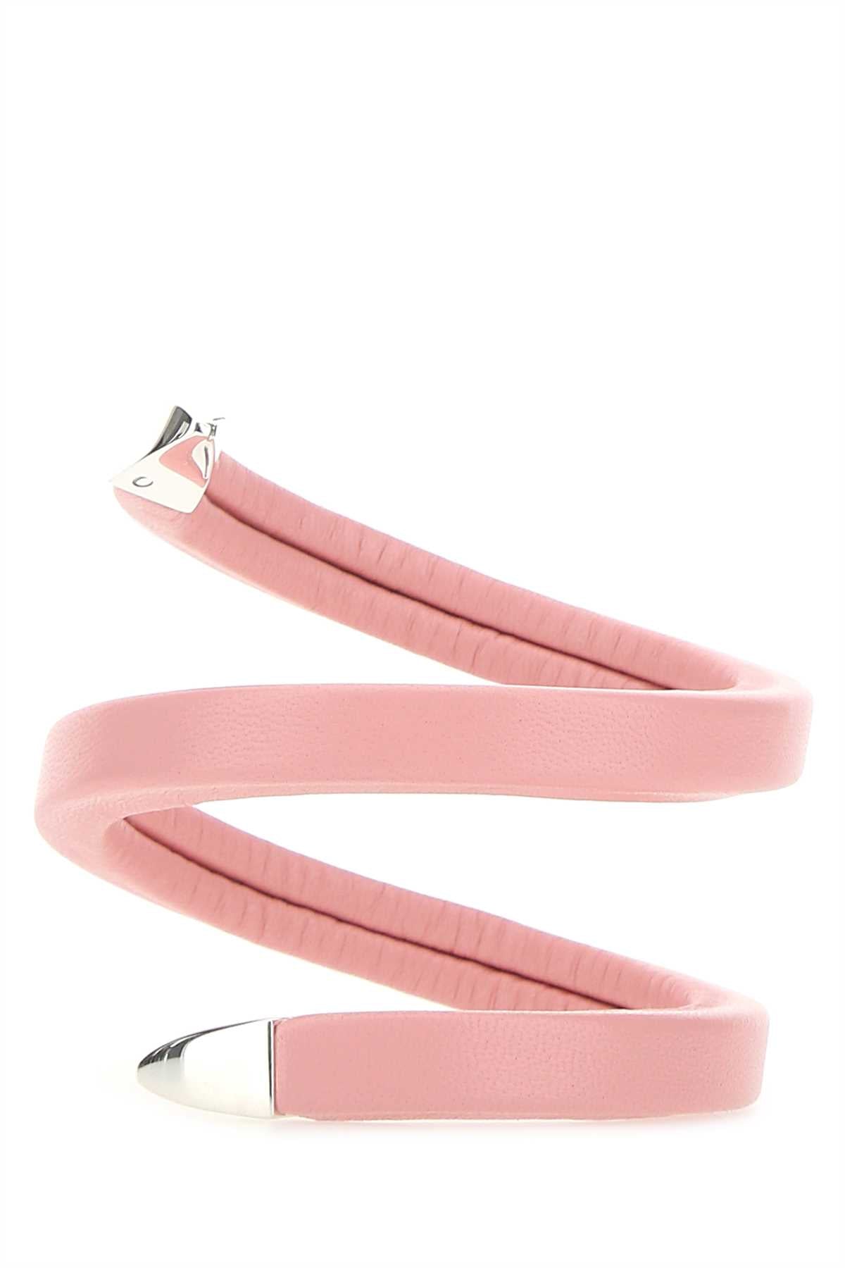 Bottega Veneta Women Pink Nappa Leather Bracelet - JUSTLUXURY