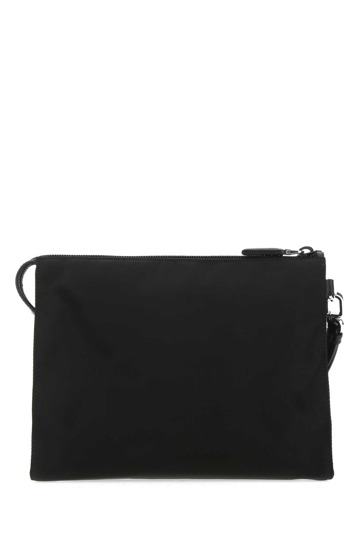 Prada Men Black Re-Nylon Clutch