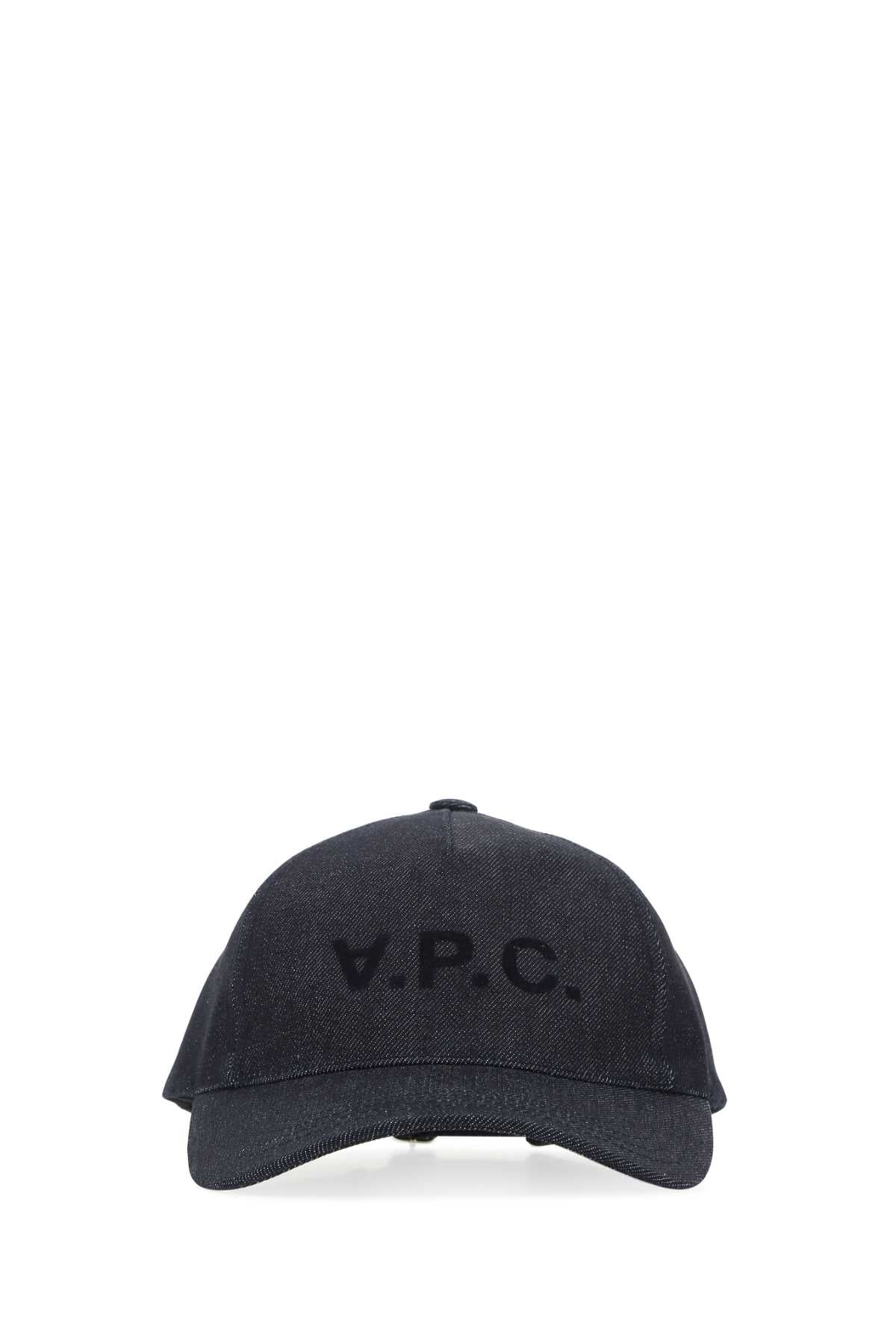 A.P.C. Men Denim Baseball Cap - JUSTLUXURY