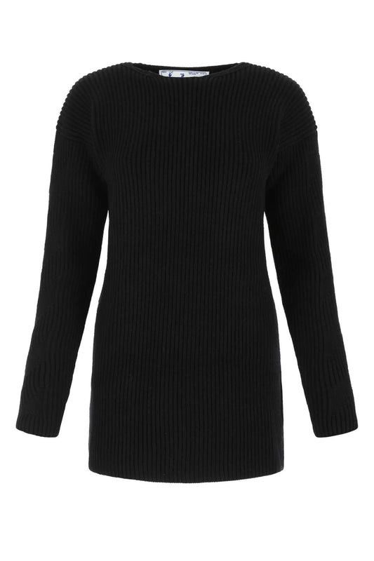 Off White Women Black Wool Sweater