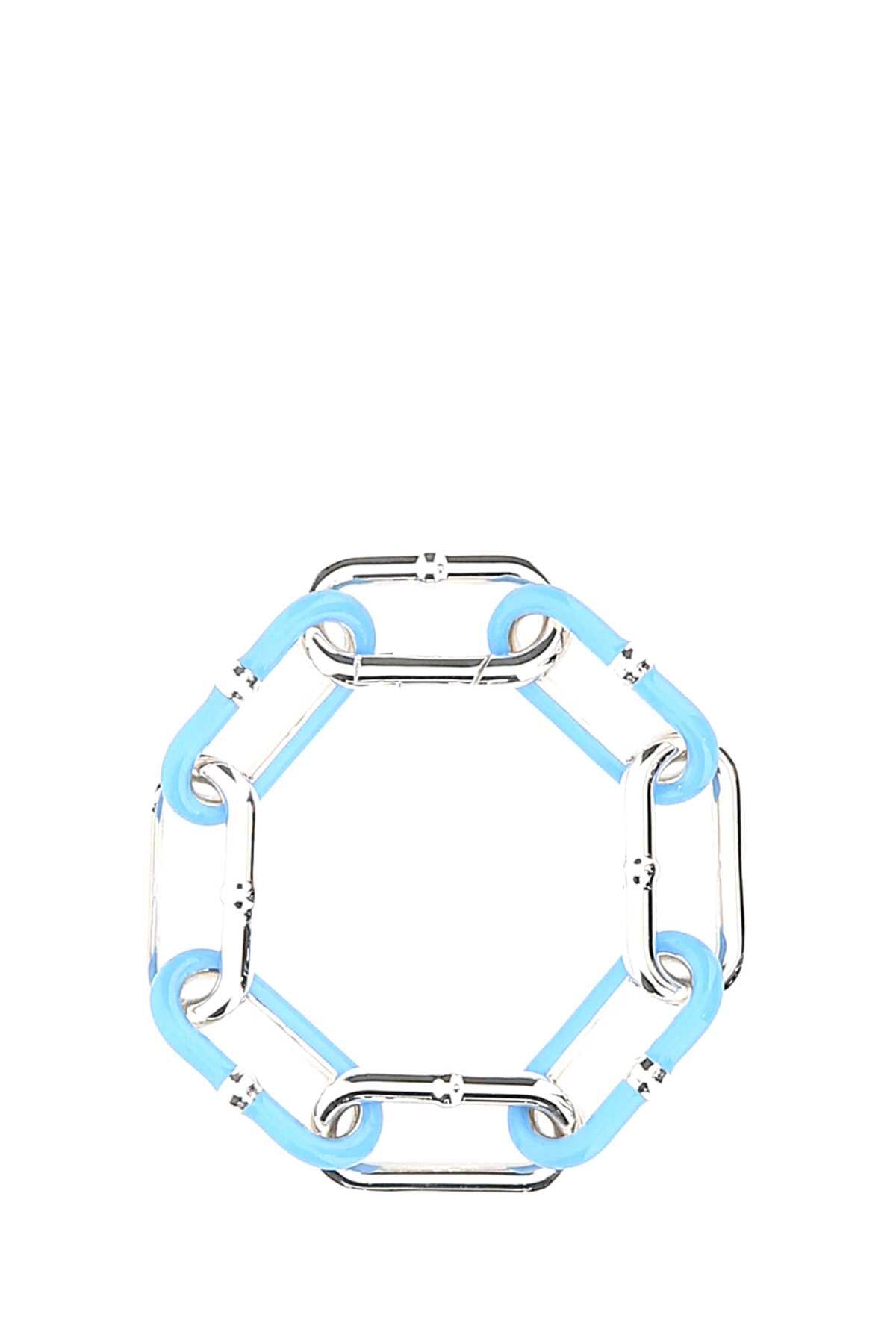 Bottega Veneta Women Two-Tone Silver Chain Bracelet - JUSTLUXURY
