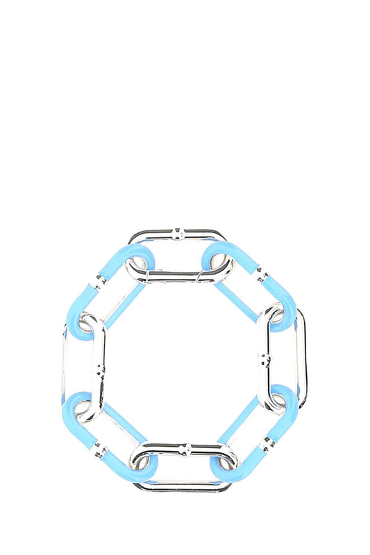 Bottega Veneta Women Two-Tone Silver Chain Bracelet